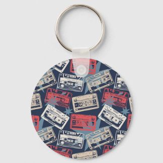 Porte-clés Cassettes Vielles Musique Vintage sans couture