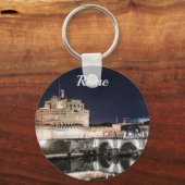Porte-clés Castel Sant Angelo la nuit à Rome (Recto)