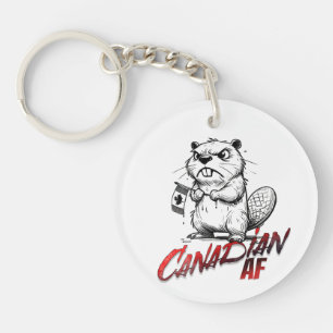 Porte-clés Castor canadien en colère