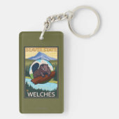 Porte-clés Castor et capot de Mt. - Welches, Orégon (Dos)