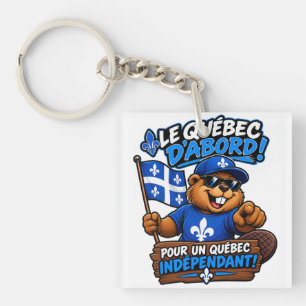 Porte-clés Castor Québécois – Québec Indépendant – Humour Pol
