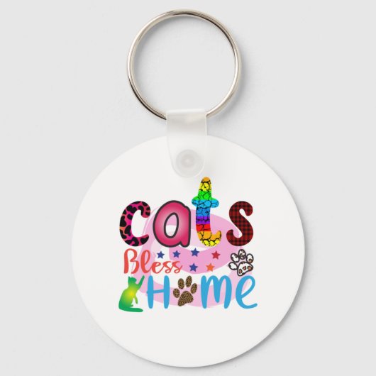 Porte-clés Cat Art Chats Bless Home_2 (Recto)
