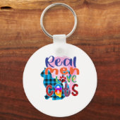 Porte-clés Cat Art Real Men Love Cats (Recto)