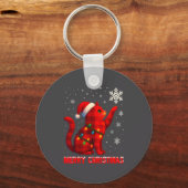 Porte-clés Cat Christmas Light Reindeer Santa Christmas Cat L (Recto)