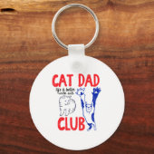 Porte-clés Cat Dad Club Life Is Better With Cats Father's Day (Recto)