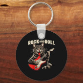 Porte-clés Cat Electric Guitar Rock And Roll Rocker Kitten Me (Recto)