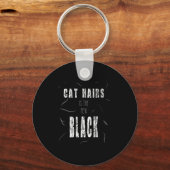 Porte-clés Cat Hair Is The New Black Funny  (Recto)