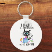 Porte-clés Cat I Crochet So I Dont Choke People Save A Life  (Recto)