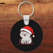 Porte-clés Cat In A Santa Hat (Recto)