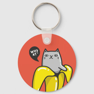 Porte-clés Cat in banana