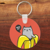 Porte-clés Cat in banana (Recto)