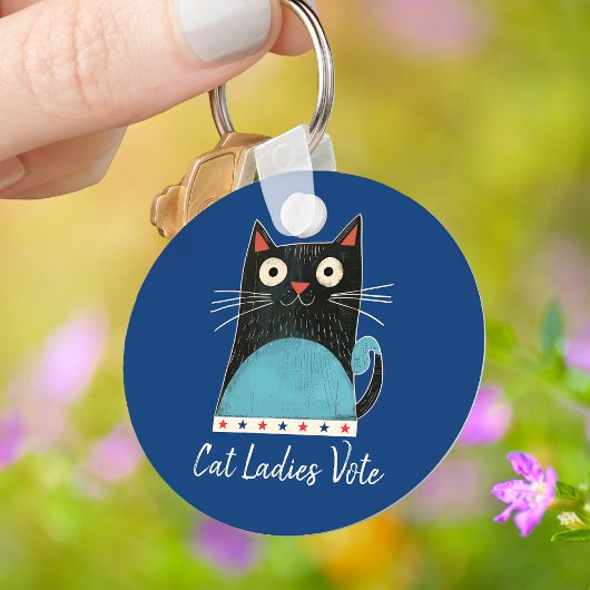 Porte-clés Cat Ladies Vote Script Rustic Cute Bold Election