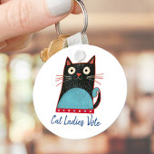 Porte-clés Cat Ladies Vote Script Rustique Bold mignon Patrio
