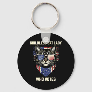Porte-clés Cat Lady Qui Vote Pour L'Élection De Kamala Harris
