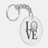 Porte-clés Cat Love Cliquez pour Customiser la couleur Arrièr (Devant gauche)