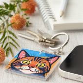 Porte-clés Cat, Mackerel, Domestic cat (Devant Droit)