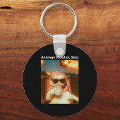 Porte-clés Cat Meme Average Monday 9am Funny Sarcastic Back T (Recto)