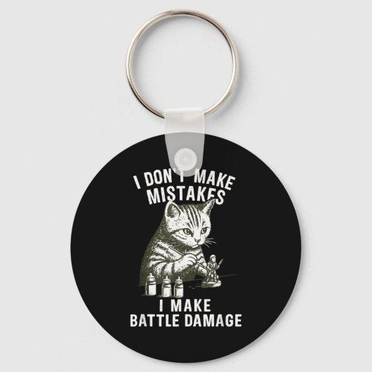 Porte-clés Cat Miniature Painter Battle Damage Funny Miniatur (Recto)