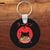 Porte-clés Cat Ramen Japanese Funny Graphic Tees Kawaii Cat A (Recto)