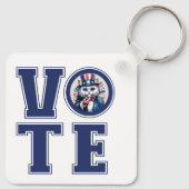 Porte-clés Cat Says Vote (Dos)