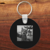 Porte-clés Cat Selfie Shark Crocodile Italian Brainrot Meme M (Recto)
