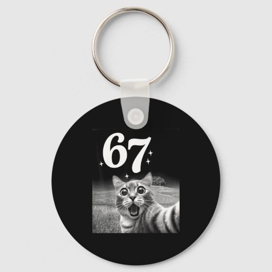 Porte-clés Cat Selfie With 67 Meme Funny Cats Graphic For Men (Recto)