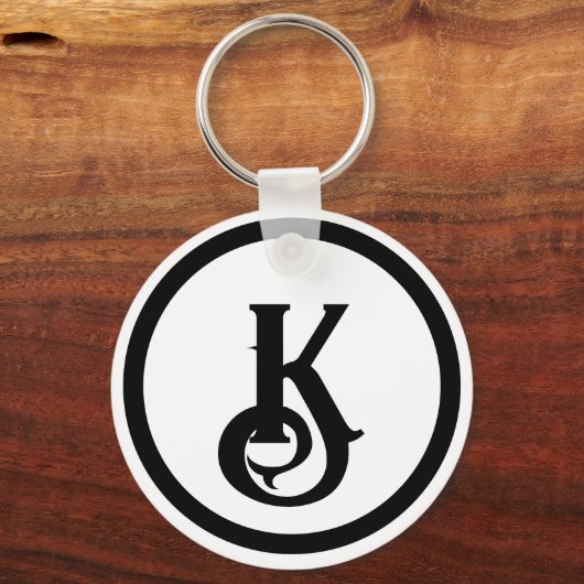 Porte-clés Cat Silhouette Heart Split Monogram (Verso)