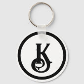 Porte-clés Cat Silhouette Heart Split Monogram (Verso)