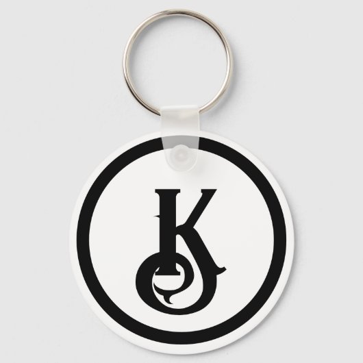 Porte-clés Cat Silhouette Heart Split Monogram (Verso)