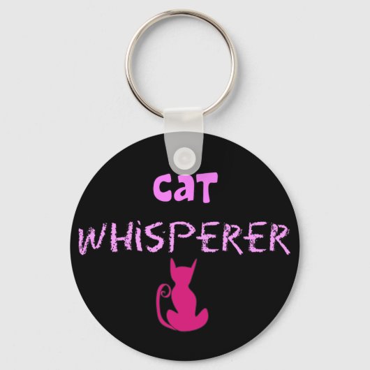 Porte-clés "Cat Whisperer" Cadeaux Amoureux de les chats (Recto)