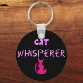 Porte-clés "Cat Whisperer" Cadeaux Amoureux de les chats (Recto)