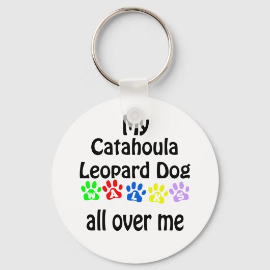 Porte-clés Catahoula Leopard Dog Walks Design (Recto)