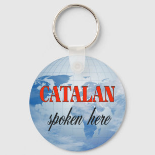 Porte-clés Catalan spoken here cloudy earth