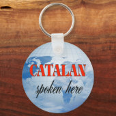 Porte-clés Catalan spoken here cloudy earth (Recto)