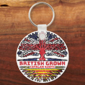 Porte-clés Catalogne Catalogne Royaume-Uni British Tree (Verso)