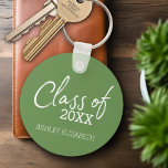 Porte-clés Catégorie AJOUTER VOTRE ANNÉE Fête de graduation<br><div class="desc">Ajoutez 2020,  2021 ou n'importe quelle année à ce design fantaisiste. Cela peut être utilisé pour n'importe quel diplômé ou réunion - lycée,  collège,  lycée,  sciences infirmières,  médecine ou même école de commerce.</div>