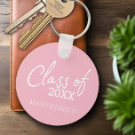 Porte-clés Catégorie AJOUTER VOTRE ANNÉE Fête de graduation<br><div class="desc">Ajoutez n'importe quelle année à ce design fantaisiste. Cela peut être utilisé pour n'importe quel diplômé ou réunion - lycée,  collège,  lycée,  sciences infirmières,  médecine ou même école de commerce.</div>