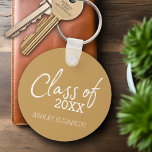 Porte-clés Catégorie AJOUTER VOTRE ANNÉE Graduation Party Gol<br><div class="desc">Une fête de remise de diplômes que vous pouvez ajouter n'importe quelle année et l'école pour faire un cadeau mémorable. Cela peut être utilisé pour n'importe quel diplômé ou réunion - lycée,  collège,  lycée,  sciences infirmières,  médecine ou même école de commerce.</div>