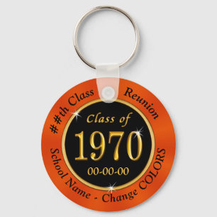 Porte-clés Catégorie de cadeaux 1970 Noir et orange ou votre