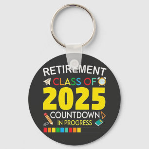 Porte-clés Catégorie de retraite du compte à rebours 2025 en 