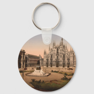 Porte-clés Cathédrale et Piazza de Milan, Lombardie, Italie