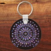 Porte-clés Cathédrale Notre-Dame de Paris Rose (Recto)