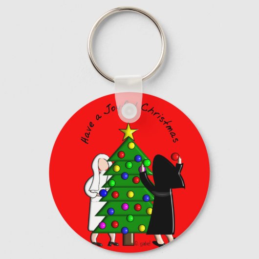 Porte-clés Catholique Nun Art Cartes et Cadeaux de Noël (Recto)