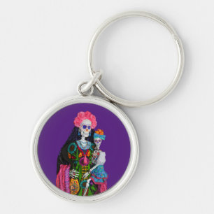 Porte-clés Catrina et la Journée de l'enfant du crâne de sucr