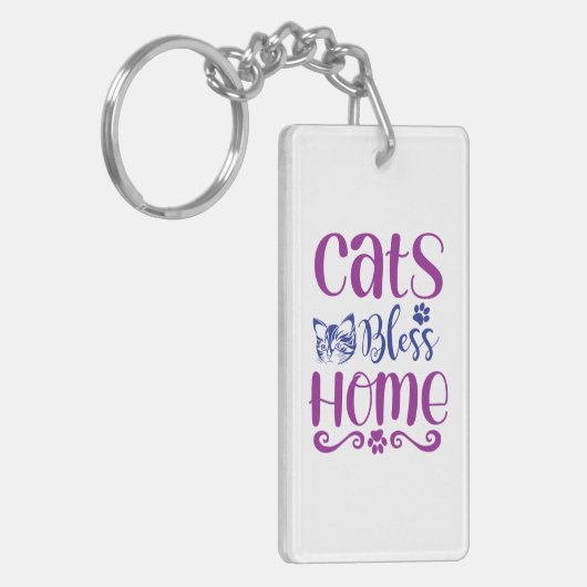 Porte-clés Cats Bless Home: Keychains (Devant gauche)