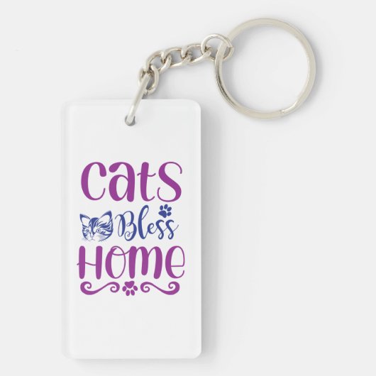 Porte-clés Cats Bless Home: Keychains (Dos)