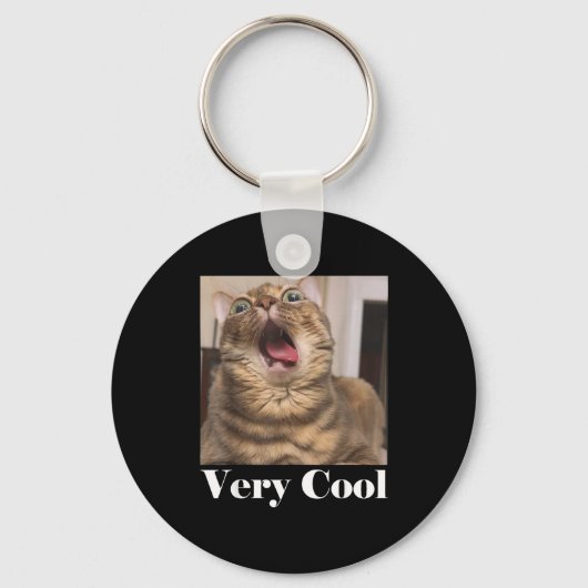 Porte-clés Cats Meme Graphic Silly Cat Humor Funny Cat Very C (Recto)