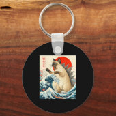 Porte-clés Catzilla Siamese Chat Japonais Art Funny Siamese C (Recto)
