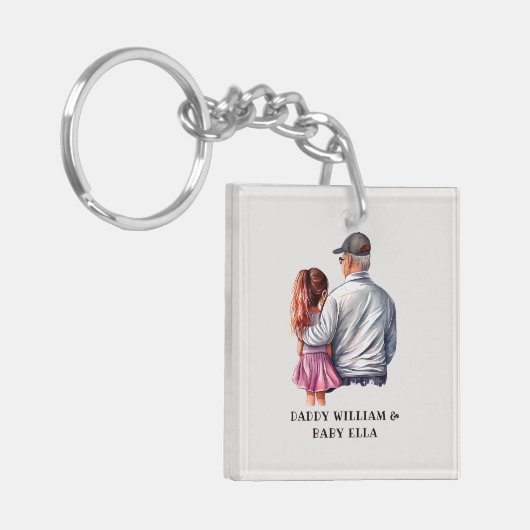 Porte-clés Caution père et fille (14) (Devant gauche)