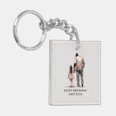 Porte-clés Caution père et fille noire (6) (Devant gauche)